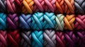 Multicolored Background With Diverse Braids Royalty Free Stock Photo