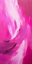 Magenta And White Abstract Painting: Intense Close-ups And Flowing Draperies