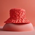 Coral Bucket Hat: Surreal 3d Landscapes And Ultrafine Detail