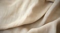 Organic Contours: Beige Silk Cloth With Linen Texture