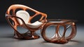 Abstract Infinity Nets Inspired Coffee Table Chair