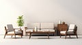 Minimalist Vietnamese Living Room Furniture Set With Nesting Tables