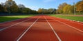 Running Track in Park With Trees Royalty Free Stock Photo