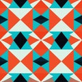 Geometric Design: Orange Colored Pattern With Straight Lines And Angles