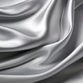 Realistic Hyper-detailed Rendering Of Silver Satin Fabric