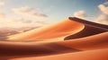 Dreamy Red Sand Dunes: Photorealistic Rendering Of Sahara Desert Scene Royalty Free Stock Photo