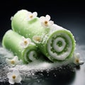 Sugar Crystal Creams: A Deliciously Textured Spring Roll-inspired Treat