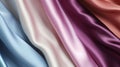 Satin Texture Close-up Of Colorful Silk Sheets With Dreamy Atmosphere Royalty Free Stock Photo