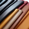Multilayered Leather Products With Flowing Fabrics And Warm Color Palette