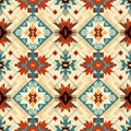 Ethnic Southwestern Design Tile Background With Multidirectional Pattern