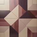 Luxurious Geometric Tiles In Pink, Brown, And White