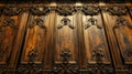 Large Wooden Door With Ornate Carvings