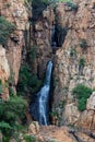 Waterfall in the Magaliesberg Mountain range Royalty Free Stock Photo
