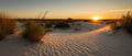 Photo of desert with endless white sand.