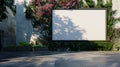 A photo shows an empty digital billboard