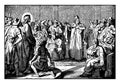 Jesus Appears Before Caiaphas, the High Priest vintage illustration Royalty Free Stock Photo