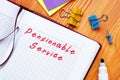 The photo shows Pensionable Service. Notepad, heap, marker Royalty Free Stock Photo