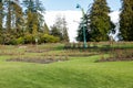 Rose and Perennial Garden located in Vancouver Stanley Park during the early spring season. The garden Royalty Free Stock Photo