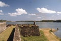 1977. Sri Lanka. Batticaloa Fort and Kallady bridge in the bagground. Royalty Free Stock Photo