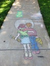 Best Friends Sidewalk Art