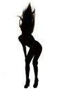 Photo of silhouette dancing girl Royalty Free Stock Photo