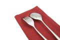 photo silverware fork napkin isolated Royalty Free Stock Photo