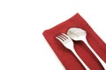 Photo silverware fork napkin isolated Royalty Free Stock Photo