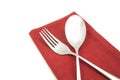 photo silverware fork napkin Royalty Free Stock Photo