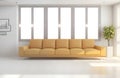 photo simple and modern interior with yellow sofa ai generated Royalty Free Stock Photo