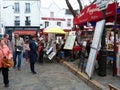 Photo sketches at Montmartre in Paris: tourists, artists, sights.