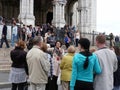 Photo sketches at Montmartre in Paris: tourists, artists, sights.