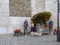 Photo sketches at Montmartre in Paris: tourists, artists, sights.