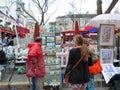 Photo sketches at Montmartre in Paris: tourists, artists, sights.