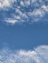 This is a photo of the sky and clouds behind the house Royalty Free Stock Photo