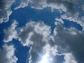 photo of sky and clouds with sun in the morning Royalty Free Stock Photo