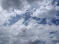 Photo of sky and clouds with sun in the morning Royalty Free Stock Photo