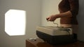 Photo Slide Projector Woman Footage