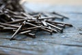 Photo of a small pile of nails.