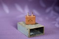 Photo of small soviet capacitor
