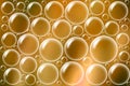 Soap bubbles on Orange background image .jpg Royalty Free Stock Photo