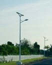 Flexible Solar Panel Lighting Pole on landscape background