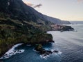 Outstanding rocks in the sea on the coast of Madeira Island