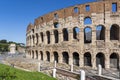 Photo of the south side of the Colosseum Via Celio Vibenna in Rome Royalty Free Stock Photo