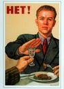 Photo Soviet propaganda poster life style Royalty Free Stock Photo
