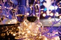 Photo of sparkling wine glasses with wine Royalty Free Stock Photo