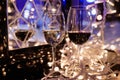 Photo of sparkling wine glasses with wine Royalty Free Stock Photo