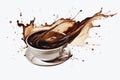 Photo of a steamy cup of coffee overflowing with rich, decadent chocolate Royalty Free Stock Photo