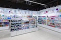 Minsk, Belarus - Nov 25, 2021: Photo of a store with beauty and care products for face and body in the mall. Interior