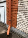 Photo street drainpipe