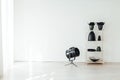 Photo studio accessories photographer flash white room